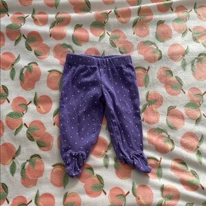 Purple Polka Dot Baby Leggings